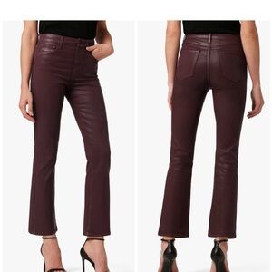 Joe's Jeans THE CALLIE High Rise Cropped Boot Rum Raisin burgundy color Size 28